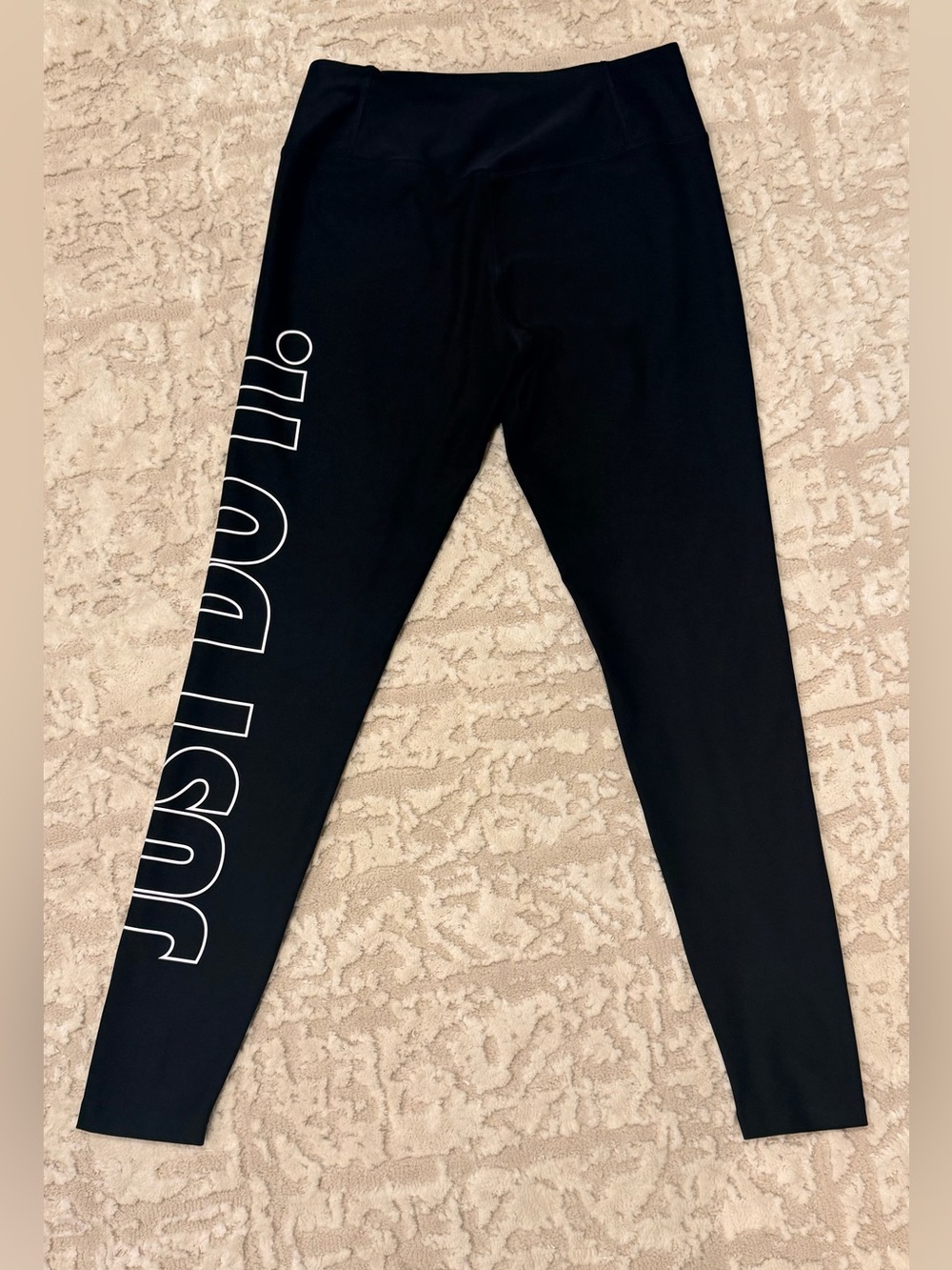 Nike Dri-Fit Black 'Just Do It' Logo Leggings - Picture 3 of 6
